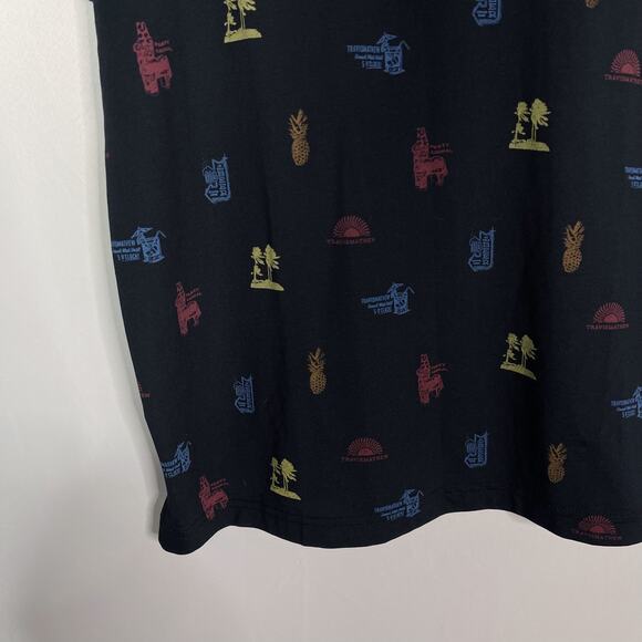 Travis Mathew Mens Large Black 5'O Clock Somewhere Polo Short Sleeve Pima Cotton - Picture 4 of 7
